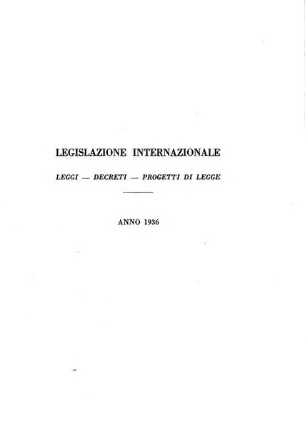 Legislazione internazionale leggi, decreti, progetti di legge