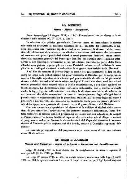 Legislazione internazionale leggi, decreti, progetti di legge