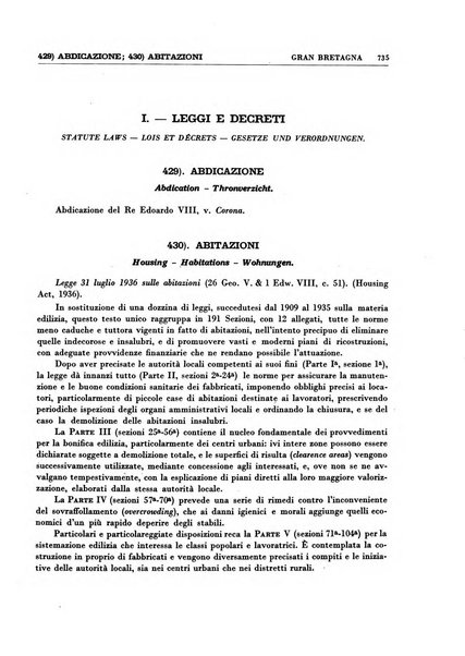 Legislazione internazionale leggi, decreti, progetti di legge