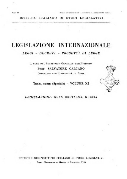 Legislazione internazionale leggi, decreti, progetti di legge