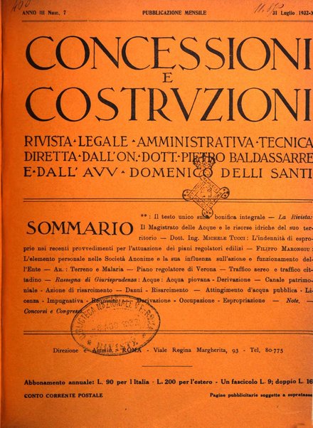 Concessioni e costruzioni rivista legale, amministrativa, tecnica