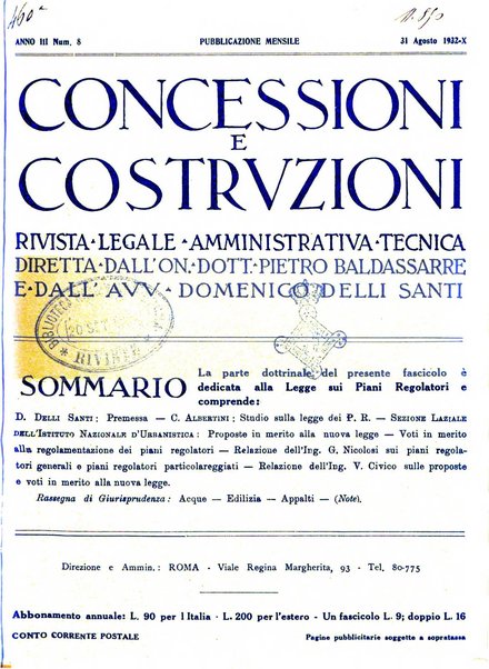 Concessioni e costruzioni rivista legale, amministrativa, tecnica