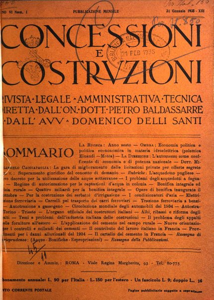 Concessioni e costruzioni rivista legale, amministrativa, tecnica