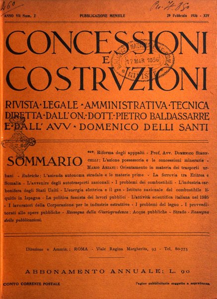 Concessioni e costruzioni rivista legale, amministrativa, tecnica