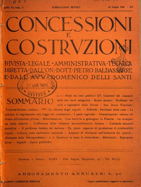 Concessioni e costruzioni rivista legale, amministrativa, tecnica