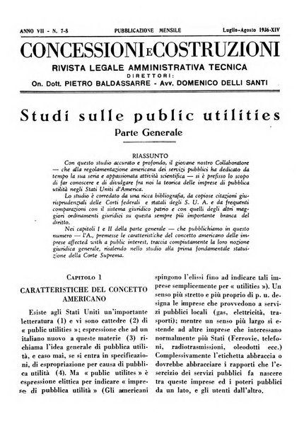 Concessioni e costruzioni rivista legale, amministrativa, tecnica