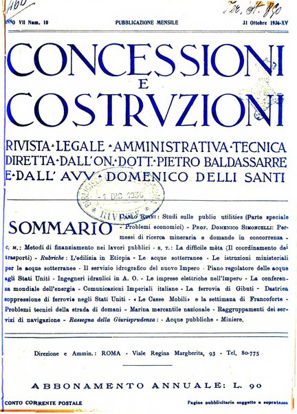 Concessioni e costruzioni rivista legale, amministrativa, tecnica