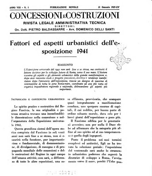 Concessioni e costruzioni rivista legale, amministrativa, tecnica