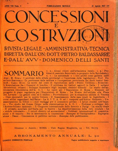 Concessioni e costruzioni rivista legale, amministrativa, tecnica