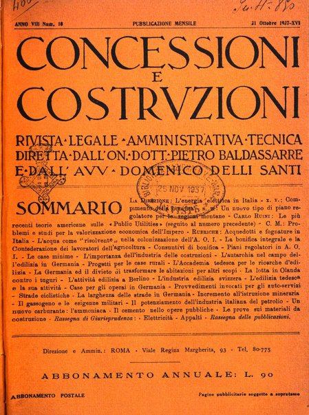 Concessioni e costruzioni rivista legale, amministrativa, tecnica