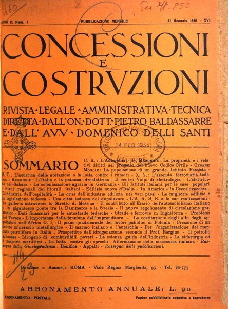 Concessioni e costruzioni rivista legale, amministrativa, tecnica