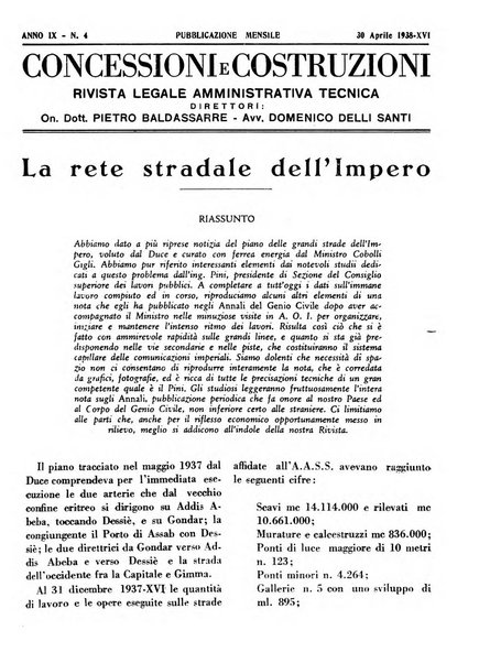 Concessioni e costruzioni rivista legale, amministrativa, tecnica