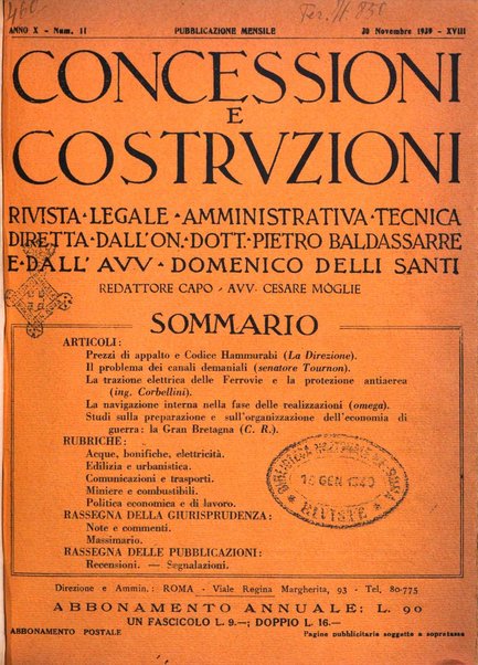 Concessioni e costruzioni rivista legale, amministrativa, tecnica