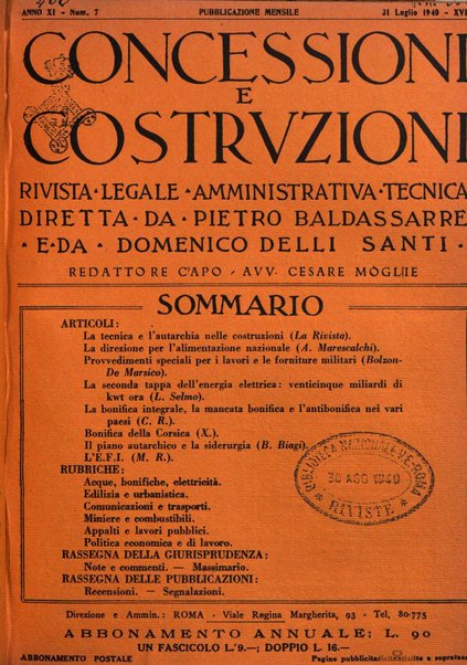 Concessioni e costruzioni rivista legale, amministrativa, tecnica