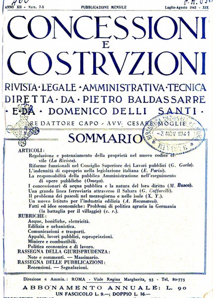 Concessioni e costruzioni rivista legale, amministrativa, tecnica