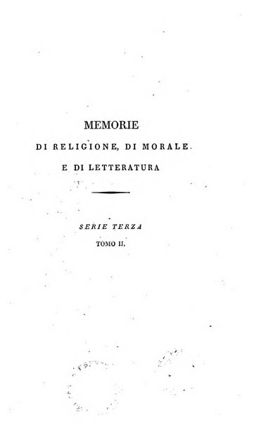 Memorie di religione, di morale e di letteratura