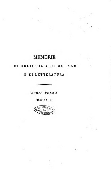 Memorie di religione, di morale e di letteratura