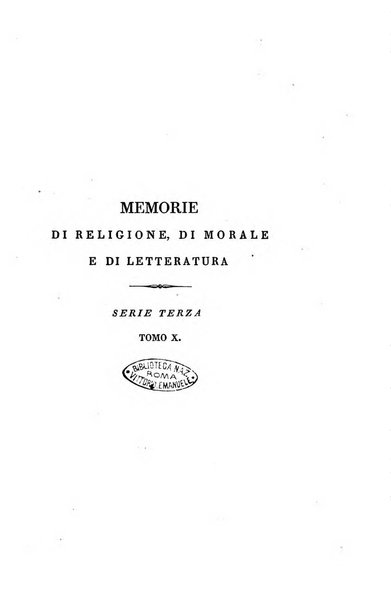 Memorie di religione, di morale e di letteratura