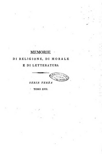 Memorie di religione, di morale e di letteratura