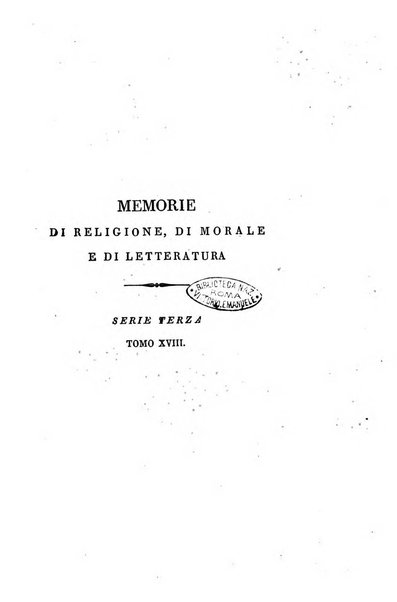 Memorie di religione, di morale e di letteratura