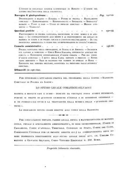 Rassegna comunale di polizia ed igiene studi, legislazione, giurisprudenza, cronache amministrative