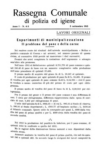 Rassegna comunale di polizia ed igiene studi, legislazione, giurisprudenza, cronache amministrative