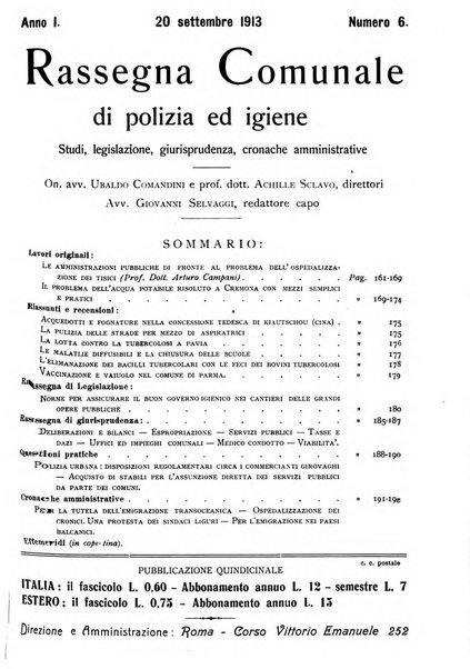 Rassegna comunale di polizia ed igiene studi, legislazione, giurisprudenza, cronache amministrative