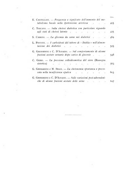 Archivio per lo studio della fisiopatologia e clinica del ricambio rassegna bimestrale