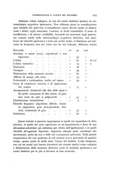 Archivio per lo studio della fisiopatologia e clinica del ricambio rassegna bimestrale