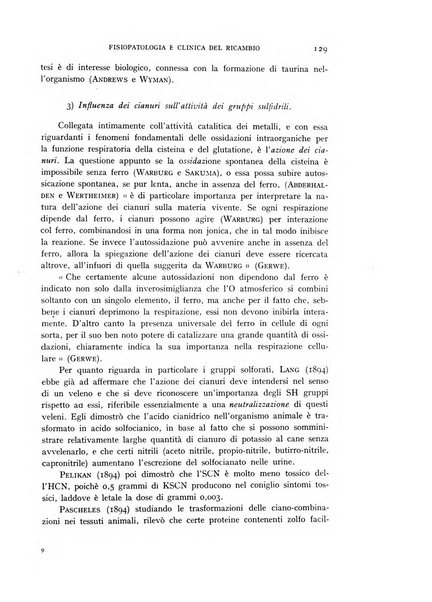 Archivio per lo studio della fisiopatologia e clinica del ricambio rassegna bimestrale