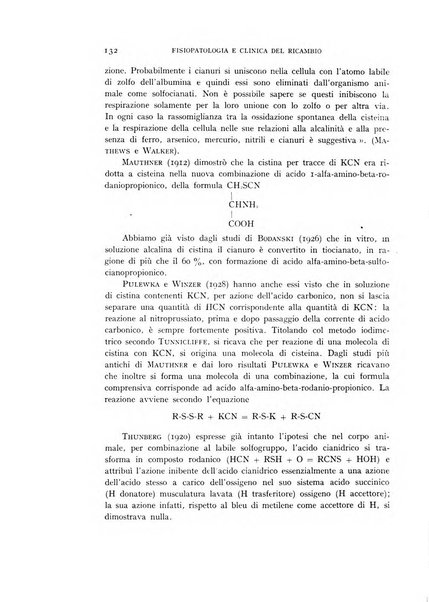 Archivio per lo studio della fisiopatologia e clinica del ricambio rassegna bimestrale