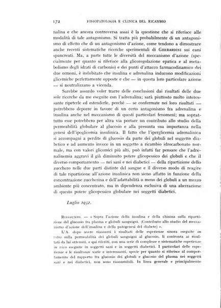 Archivio per lo studio della fisiopatologia e clinica del ricambio rassegna bimestrale