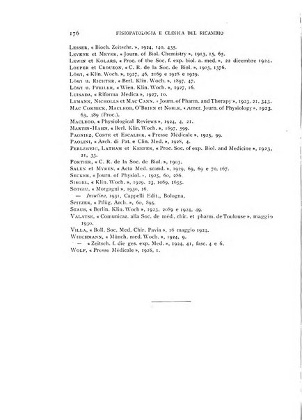 Archivio per lo studio della fisiopatologia e clinica del ricambio rassegna bimestrale