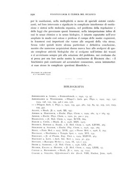 Archivio per lo studio della fisiopatologia e clinica del ricambio rassegna bimestrale