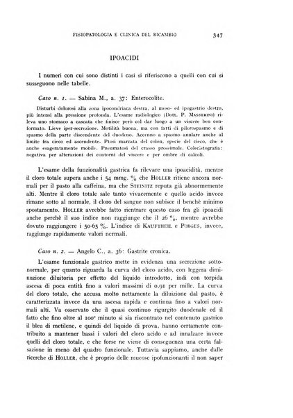 Archivio per lo studio della fisiopatologia e clinica del ricambio rassegna bimestrale