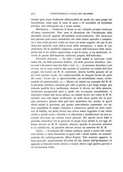 Archivio per lo studio della fisiopatologia e clinica del ricambio rassegna bimestrale