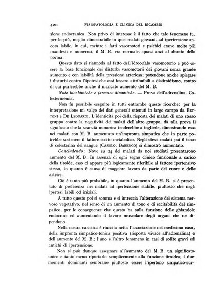 Archivio per lo studio della fisiopatologia e clinica del ricambio rassegna bimestrale