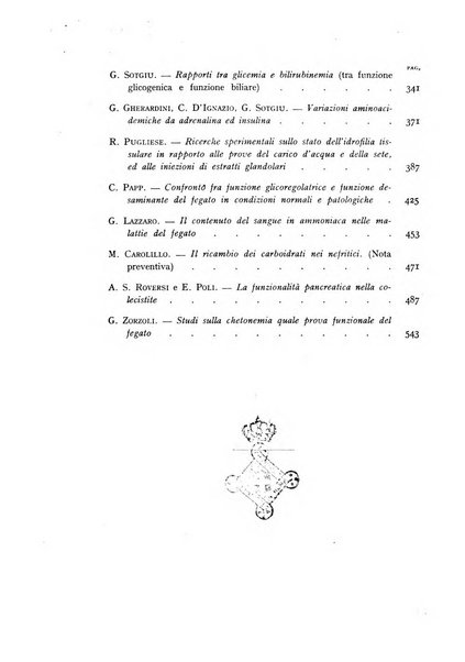 Archivio per lo studio della fisiopatologia e clinica del ricambio rassegna bimestrale