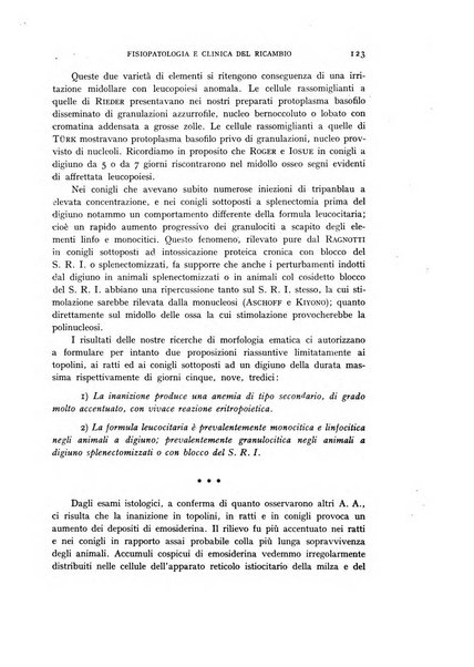 Archivio per lo studio della fisiopatologia e clinica del ricambio rassegna bimestrale