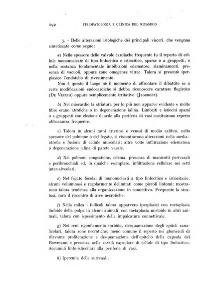 Archivio per lo studio della fisiopatologia e clinica del ricambio rassegna bimestrale