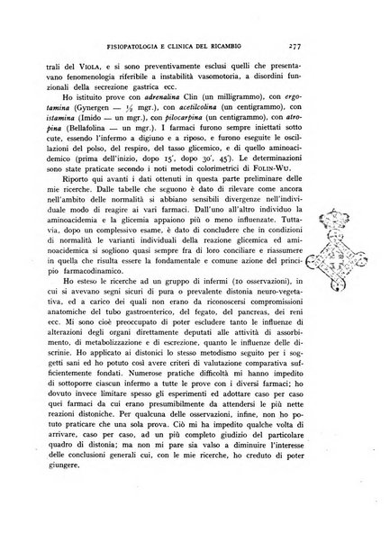 Archivio per lo studio della fisiopatologia e clinica del ricambio rassegna bimestrale