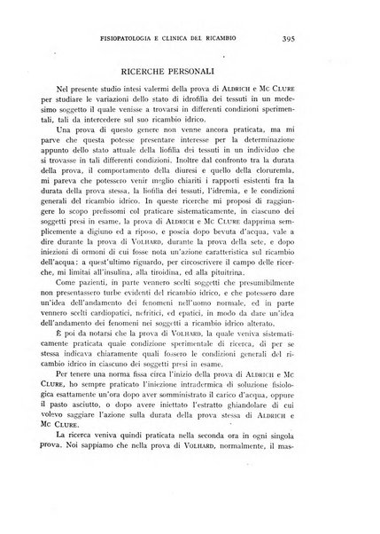 Archivio per lo studio della fisiopatologia e clinica del ricambio rassegna bimestrale