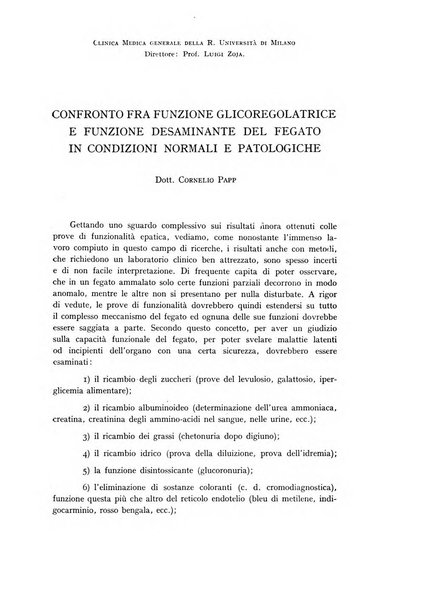 Archivio per lo studio della fisiopatologia e clinica del ricambio rassegna bimestrale