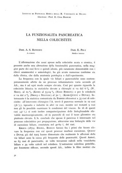 Archivio per lo studio della fisiopatologia e clinica del ricambio rassegna bimestrale