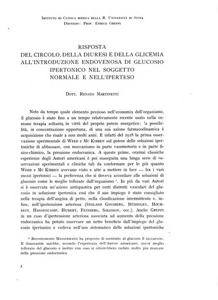 Archivio per lo studio della fisiopatologia e clinica del ricambio rassegna bimestrale