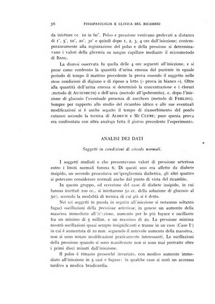 Archivio per lo studio della fisiopatologia e clinica del ricambio rassegna bimestrale