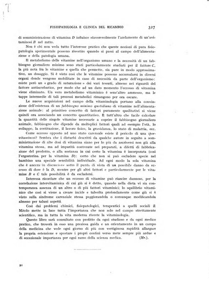 Archivio per lo studio della fisiopatologia e clinica del ricambio rassegna bimestrale