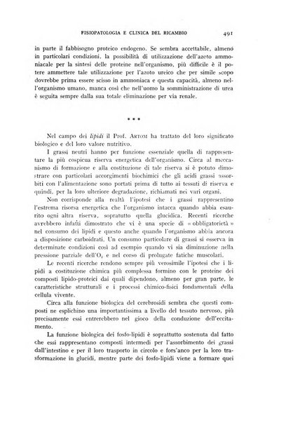 Archivio per lo studio della fisiopatologia e clinica del ricambio rassegna bimestrale