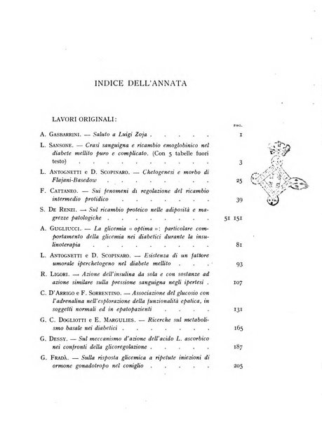 Archivio per lo studio della fisiopatologia e clinica del ricambio rassegna bimestrale