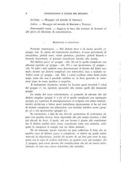 Archivio per lo studio della fisiopatologia e clinica del ricambio rassegna bimestrale